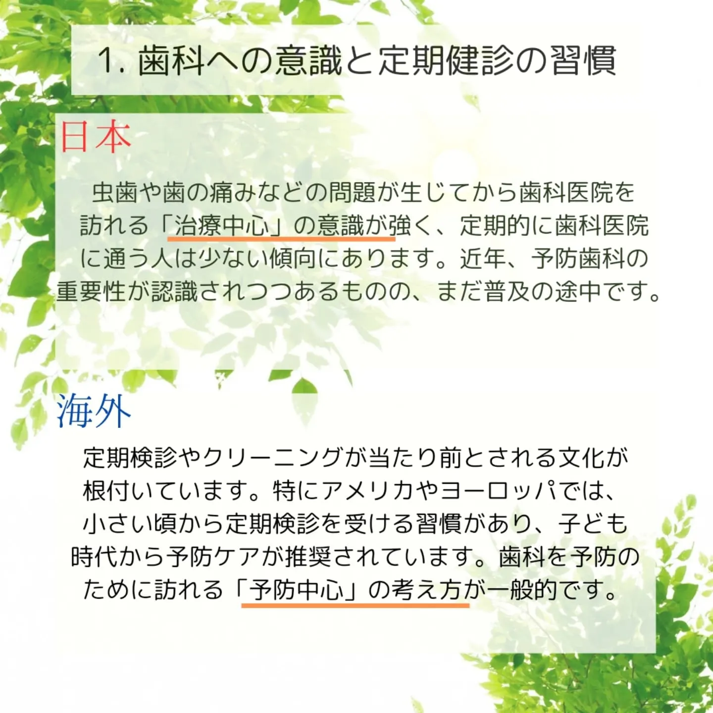 日本と海外における歯のリテラシーの違い！