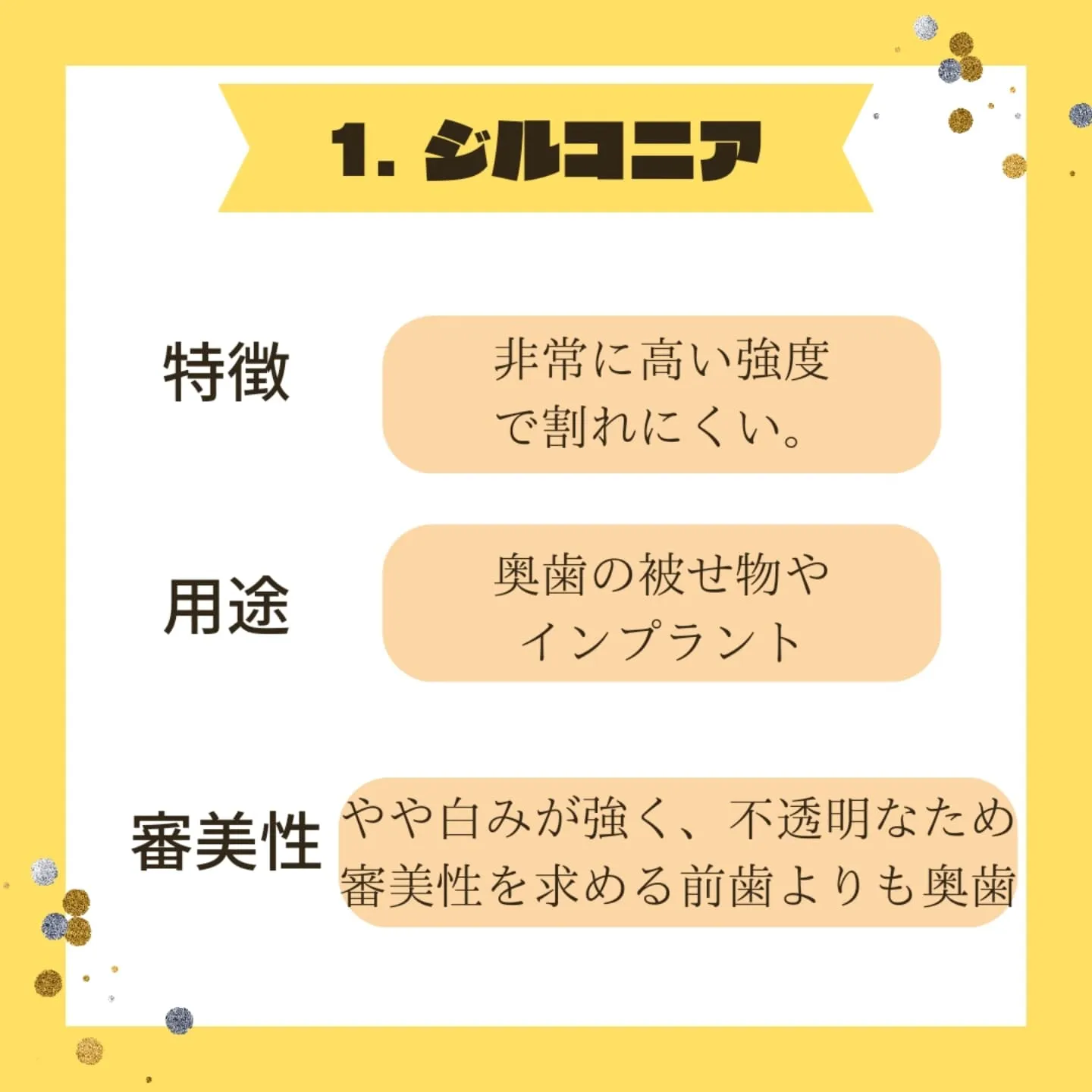 歯科で使用されるセラミックには、主に以下のような種類がありま...