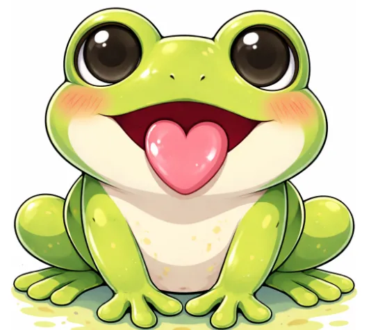 舌がハート♡の形に！